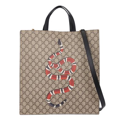 GG Supreme Kingsnake Tote Bag, front view